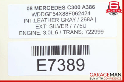 08-11 Mercedes C300 C250 Front Right Passenger Side Exterior Door Handle Silver