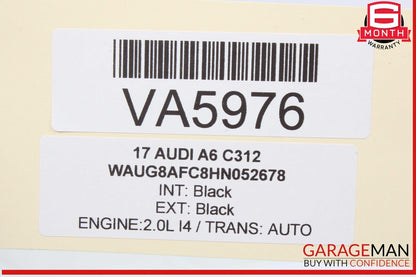16-18 Audi A6 A7 Front Left Driver Side Sun Visor Sunvisor Black 4G0857551M OEM