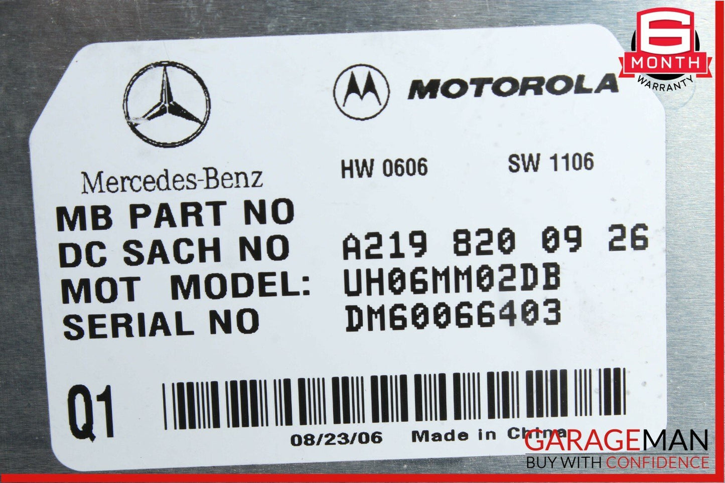 06-09 Mercedes W211 E350 SL65 AMG CLS350 Communication Control Module Unit OEM
