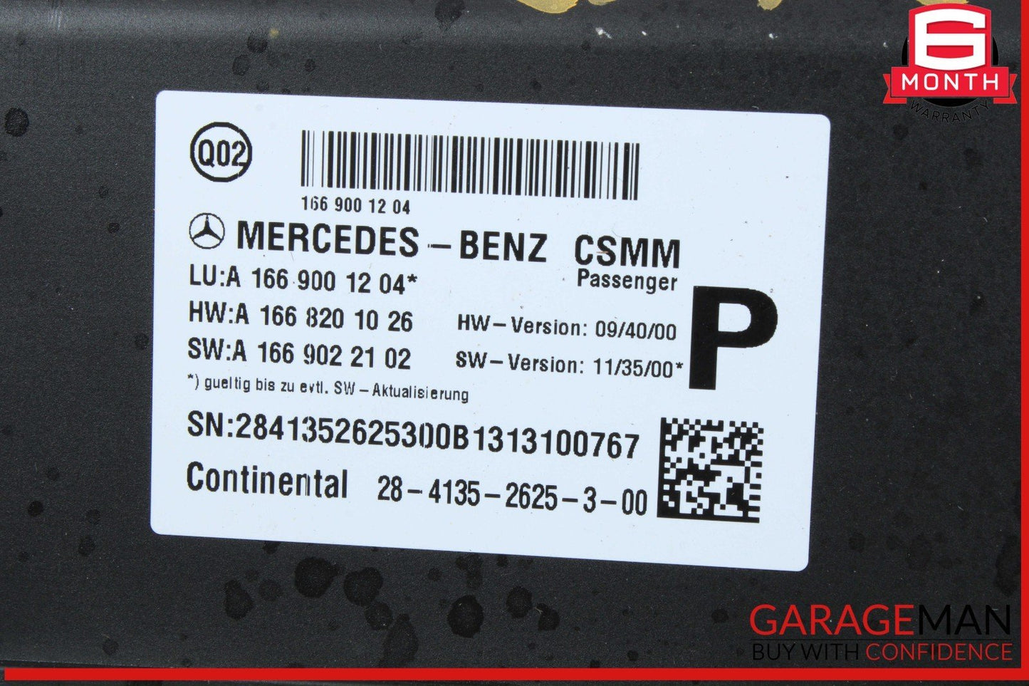 13-18 Mercedes X166 GL450 Front Right Side Seat Control Module Unit OEM