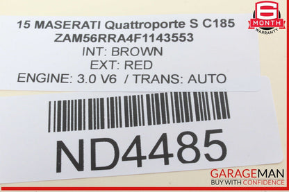 14-17 Maserati Quattroporte S Rear Right & Rear Left Side Coil Spring Set OEM