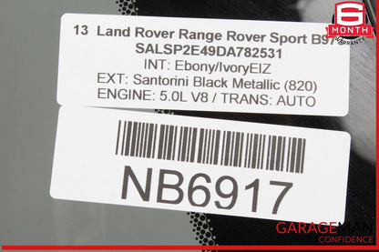 10-13 Land Rover Range Rover Sport Rear Left Driver Side Quarter Window Glass