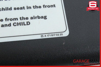 05-11 Mercedes R171 SLK350 Front Right Sun Visor Sunvisor Shade Cover Black