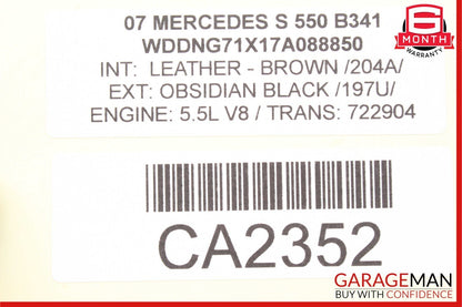 07-14 Mercedes W221 S550 CL600 Front Right Dash A/C Air Vent Trim Grille OEM