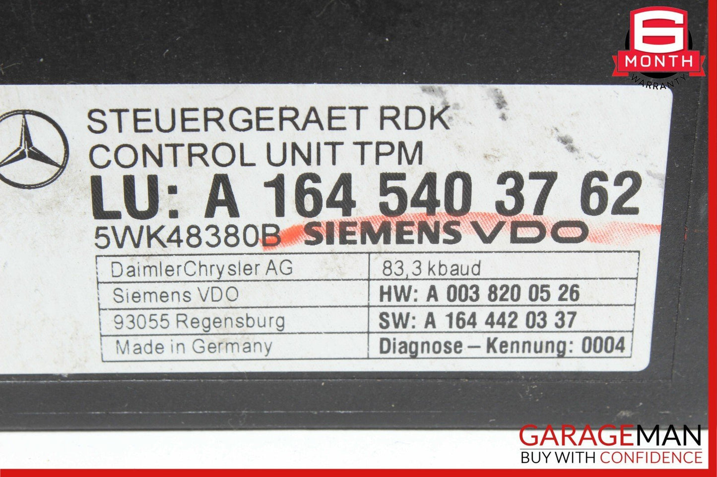 06-13 Mercedes GL450 E350 ML350 R350 TPMS Tire Pressure Control Module Unit