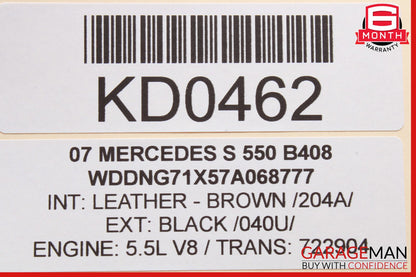 07-14 Mercedes W221 S550 CL550 Electronic Parking Button Switch 2215401445 OEM