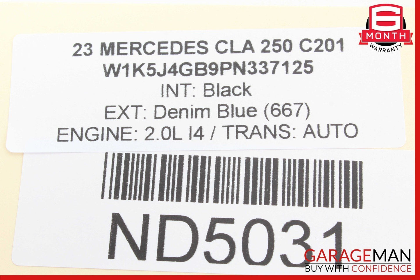 20-25 Mercedes W118 CLA250 GLB250 Front Left Driver Side Sun Visor Sunvisor OEM