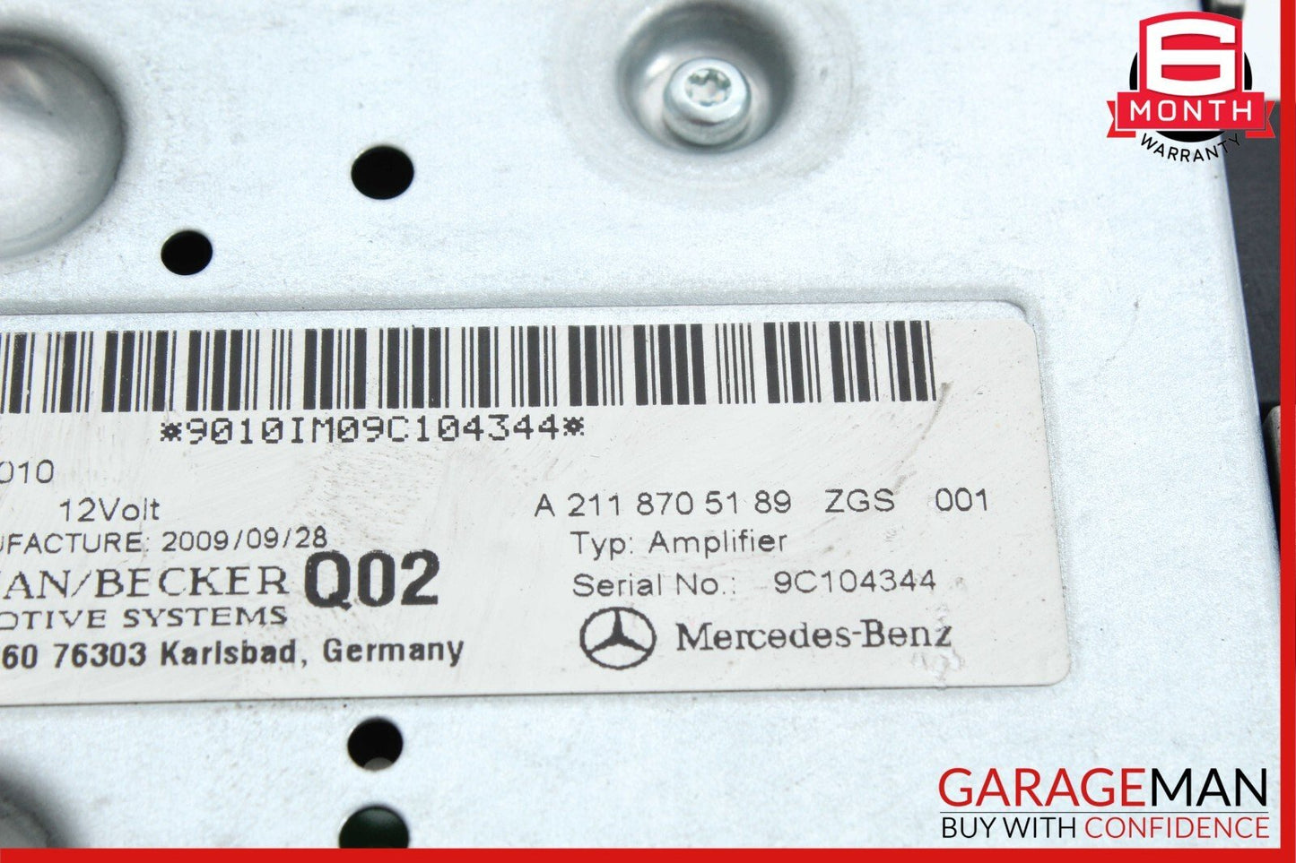 05-18 Mercedes W219 CLS550 GLK350 R350 Subwoofer Amp Amplifier Harman Becker OEM