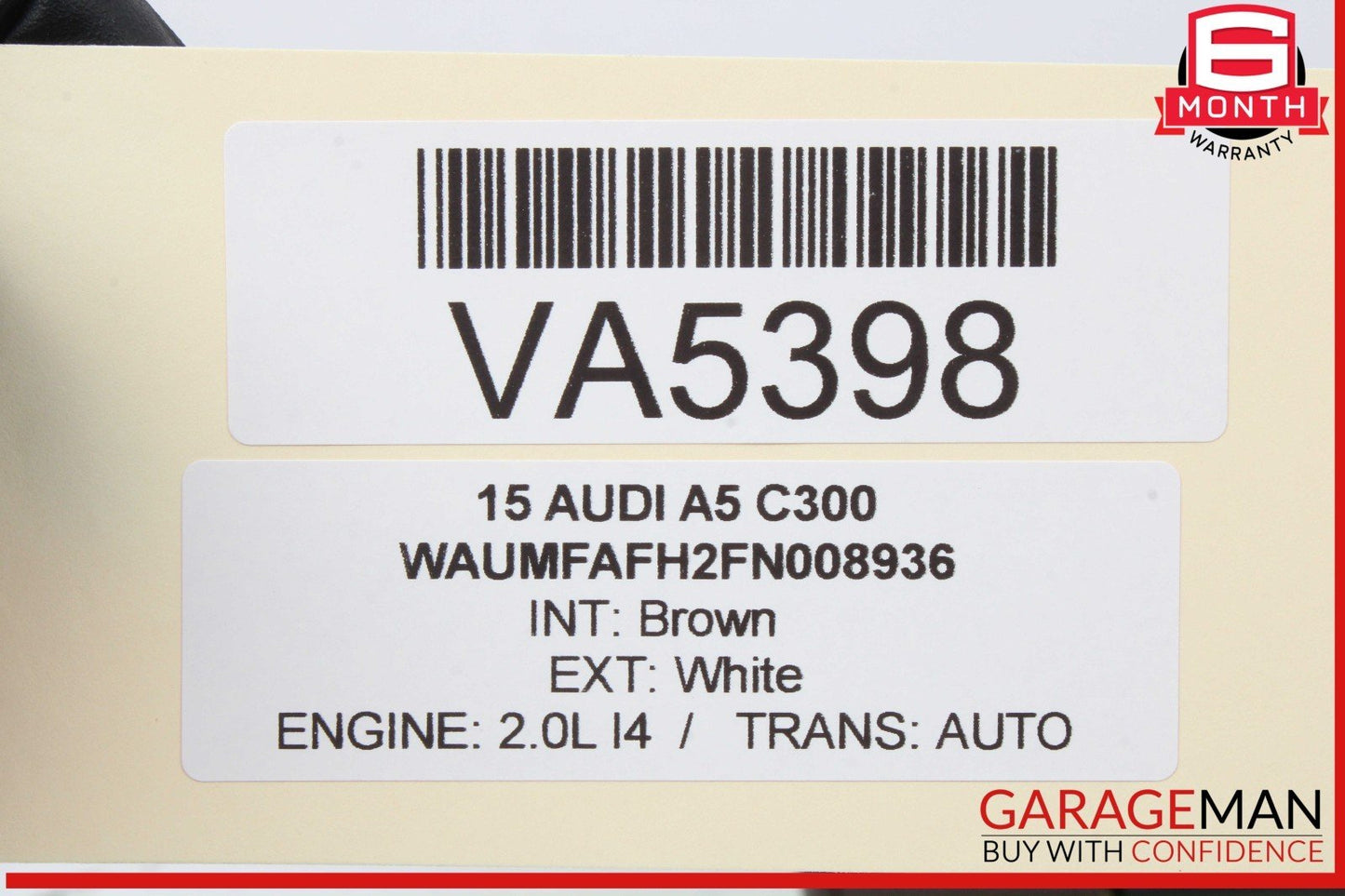 10-17 Audi A5 S5 Rear Left or Right Side Headrest Head Rest Brown 8F0885973T OEM
