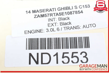 14-17 Maserati Ghibli S Rear Right & Left Suspension Coil Spring Absorber Set