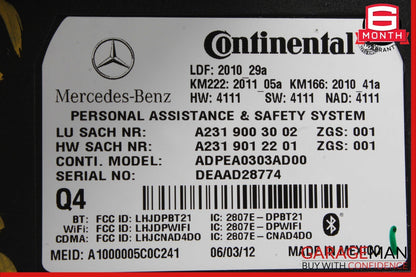12-20 Mercedes C300 E350 GLA250 E550 SL400 Communication Control Module