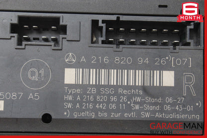 07-14 Mercedes W216 CL550 CL63 AMG Front Right Side Seat Control Module Unit