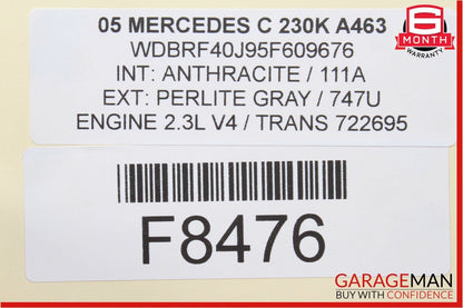 05-07 Mercedes W203 C230 C55 AMG Rear Left Side Exterior Door Handle White OEM