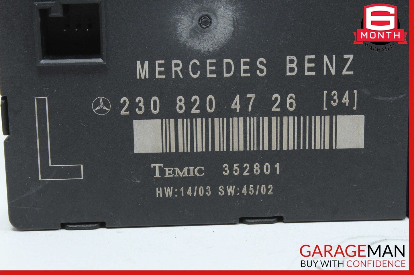 03-12 Mercedes R230 SL500 SL55 AMG SL550 Front Left Side Door Controller Module