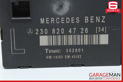 03-12 Mercedes R230 SL500 SL55 AMG SL550 Front Left Side Door Controller Module