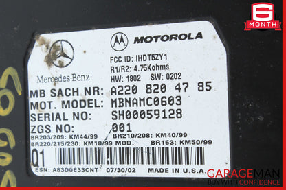 Mercedes W163 ML500 SL550 Voice Command Control Module 2208204685 OEM