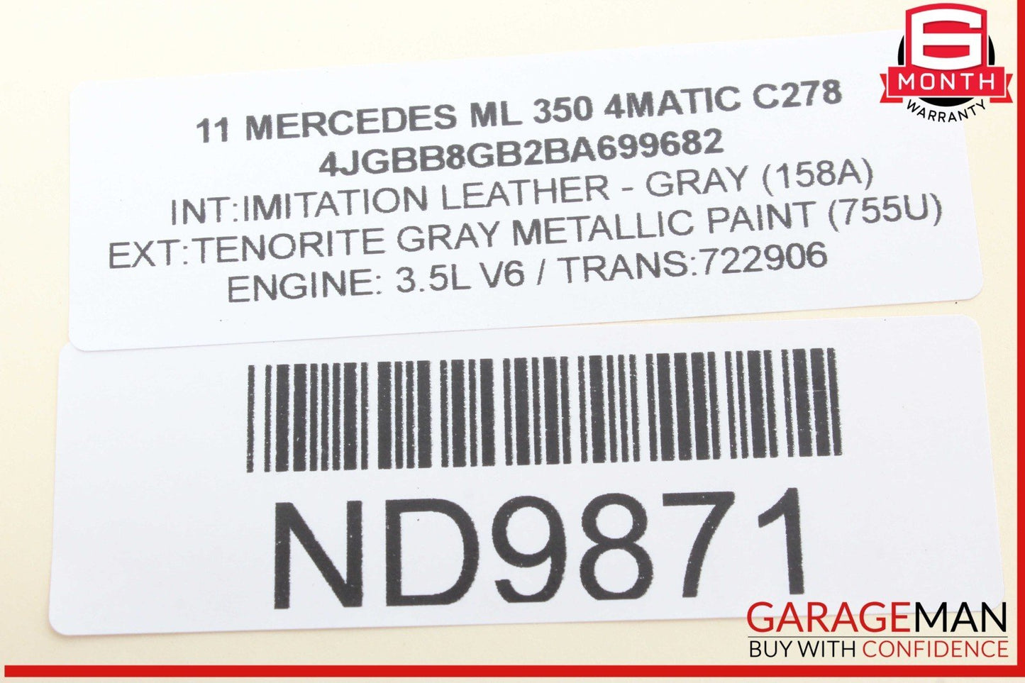 06-13 Mercedes W164 ML350 4MATIC Front Right Side Door Control Module OEM