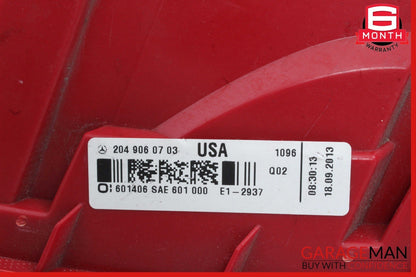 12-14 Mercedes W204 C250 C300 C350 Tail Light Lamp LED Right Passenger Side OEM
