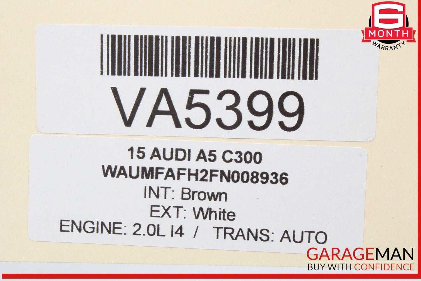 10-17 Audi A5 S5 Rear Left or Right Side Headrest Head Rest Brown 8F0885973T OEM