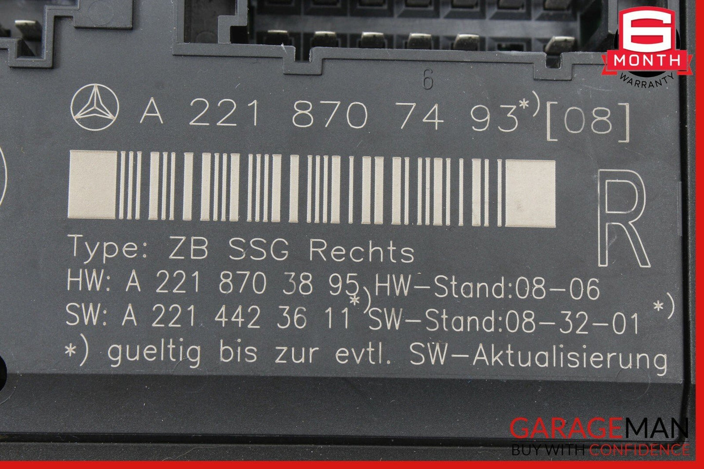 07-13 Mercedes W221 S400 Front Right Under Seat Control Module 2218707493 OEM