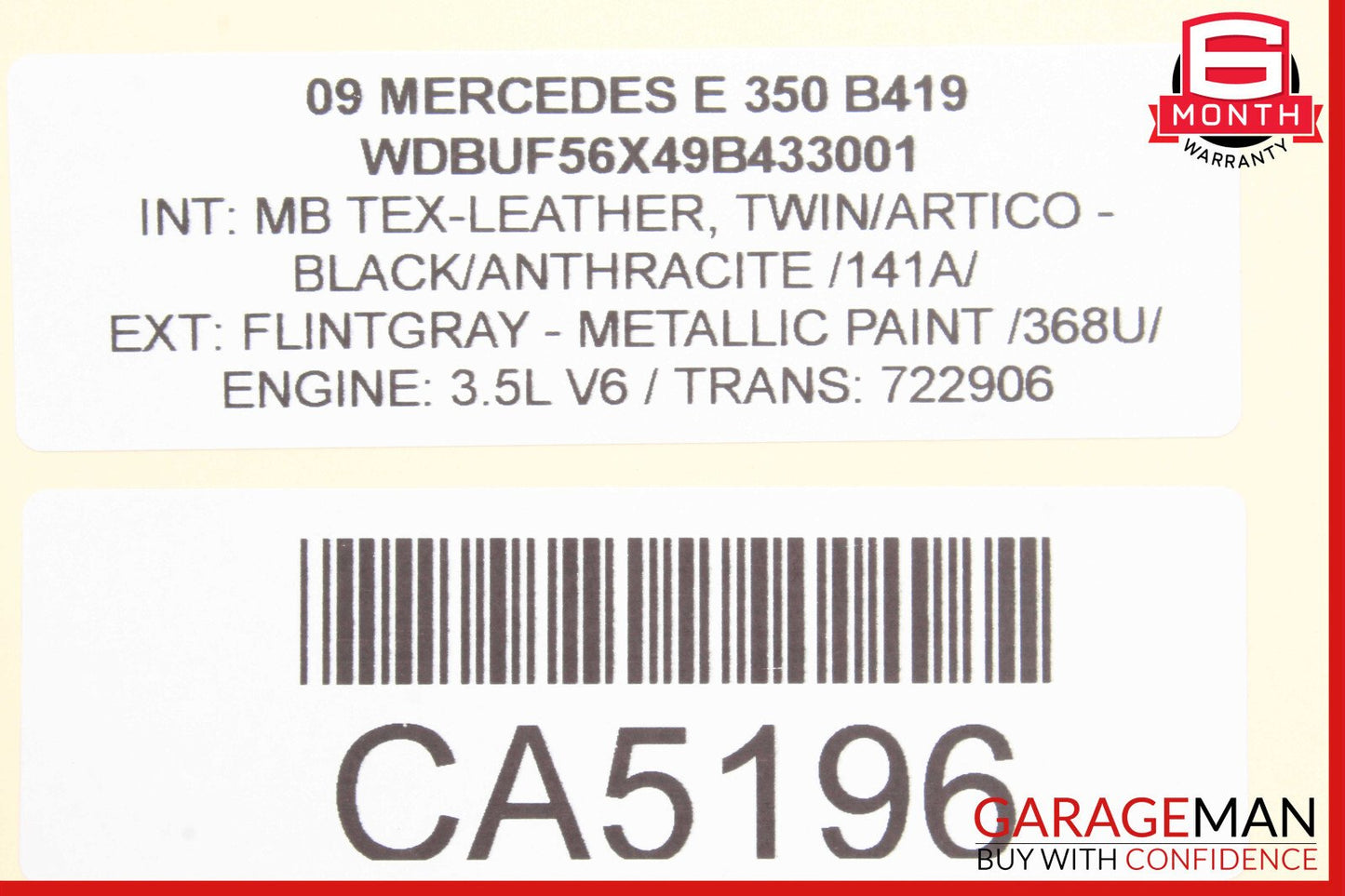 03-09 Mercedes W211 E350 E500 Exterior Door Handle Rear Right Passenger OEM