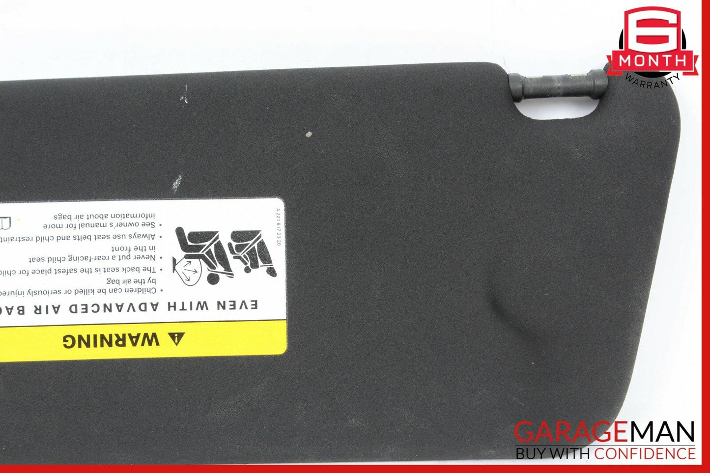 08-14 Mercedes W204 C250 C300 Front Right Sun Visor Sunvisor Shade Cover Black