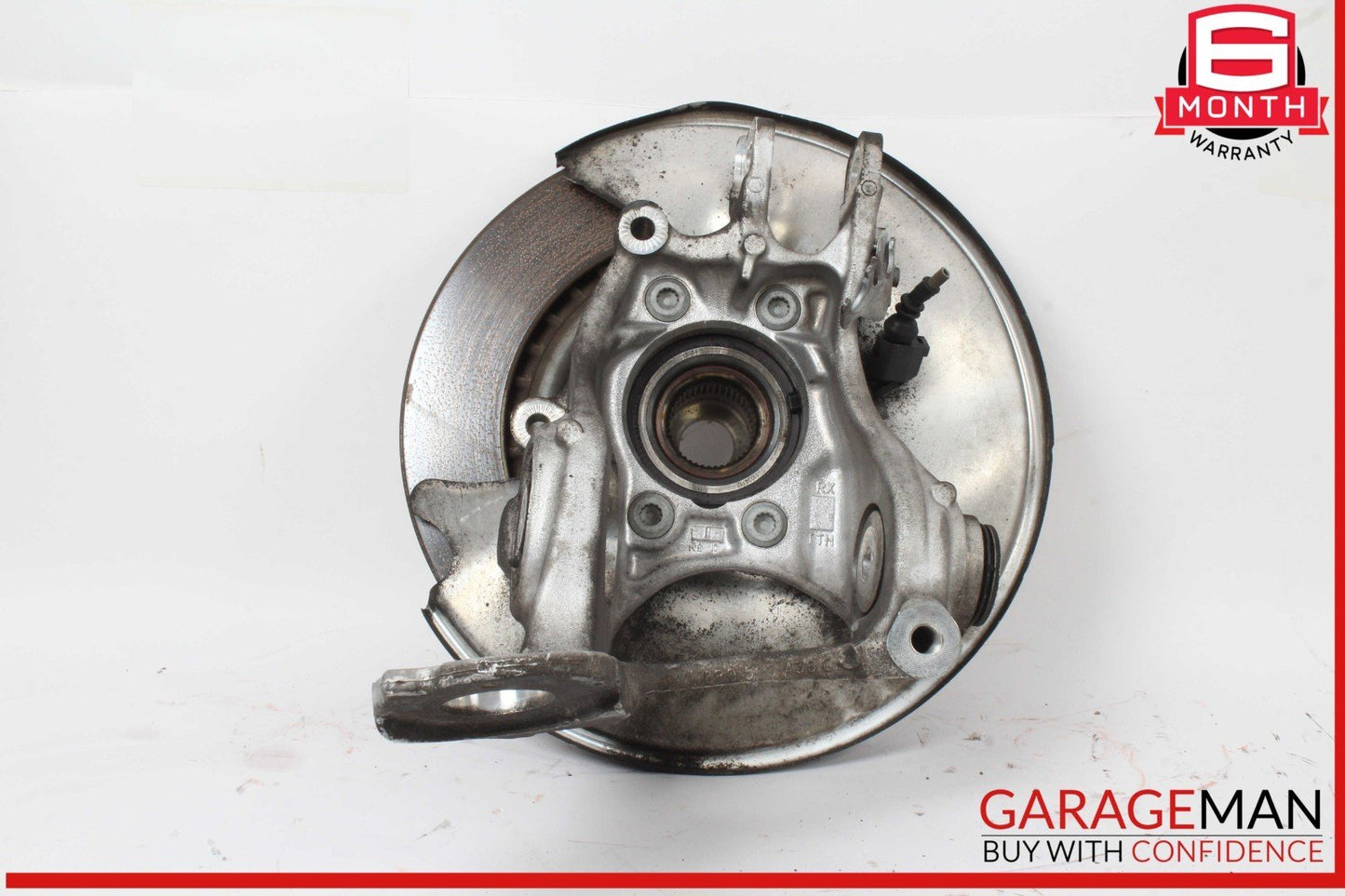 12-18 Audi A7 Rear Right Passenger Side Spindle Knuckle Wheel Hub w/ Rotor Disc