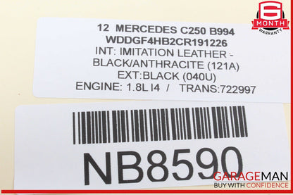 12-14 Mercedes W204 C250 C350 C63 Front Left Side Seat Belt Retractor Black
