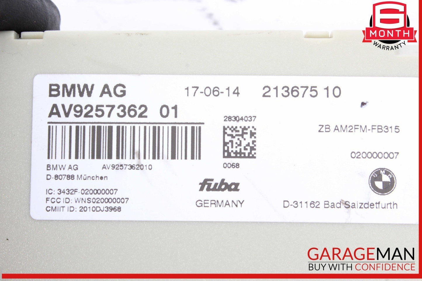 11-16 BMW 528i 535i 550i F10 Antenna Amplifier AMP Control Module 21367510 OEM