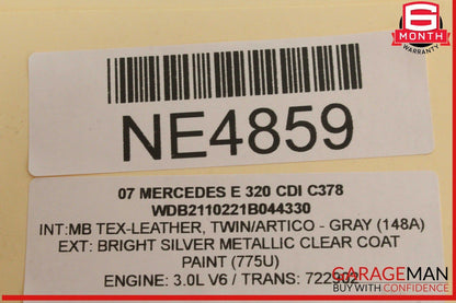 07-09 Mercedes W211 E320 CDI Diesel ECU ECM Engine Computer Control Module Unit