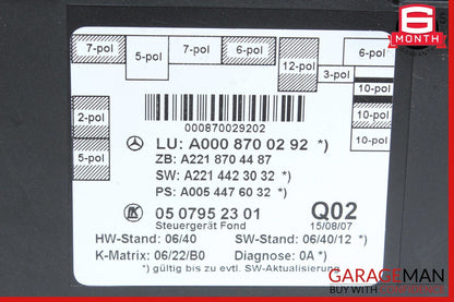 07-13 Mercedes W221 S600 S63 AMG Rear Right / Left Side Door Control Module Unit