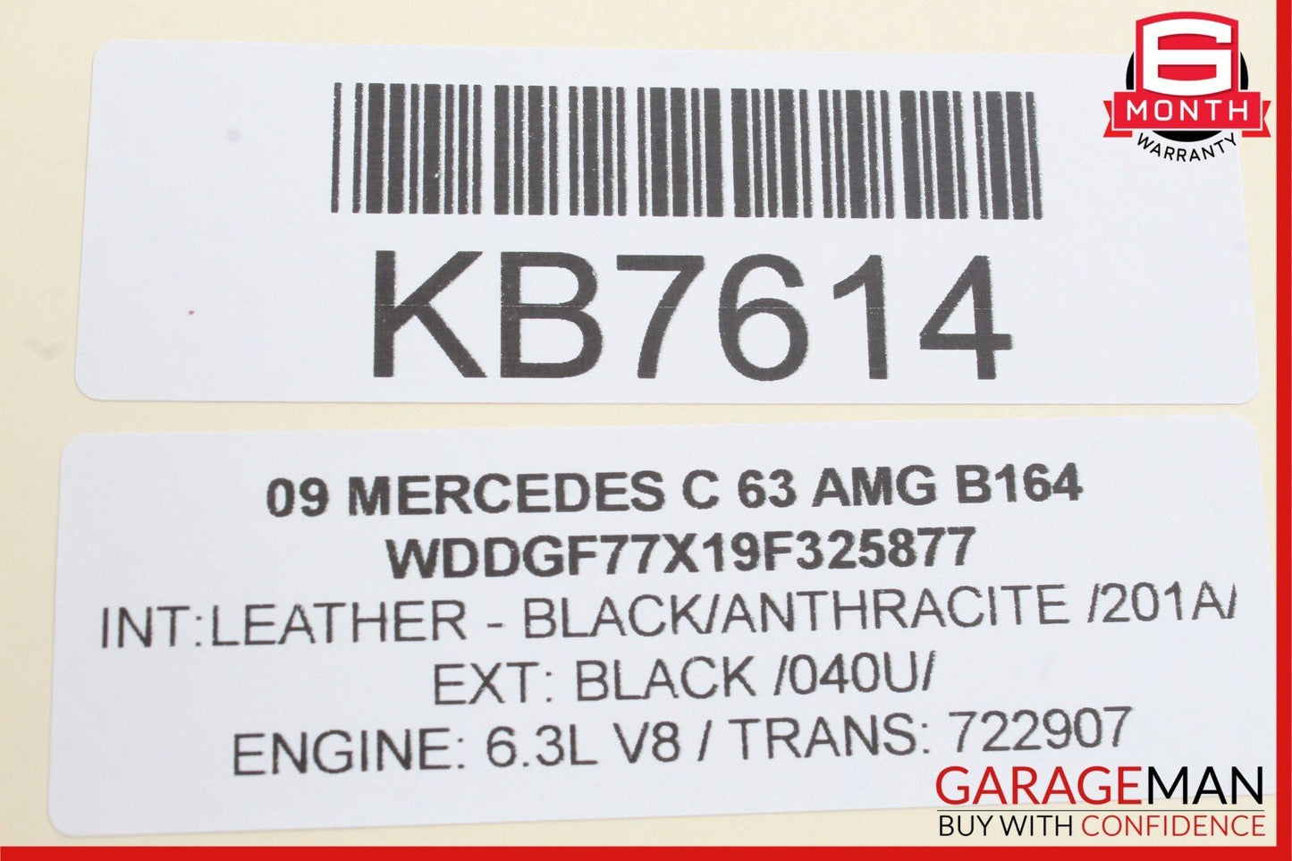 08-15 Mercedes W204 C63 AMG C300 Center Console Ashtray Ash Tray Rear OEM