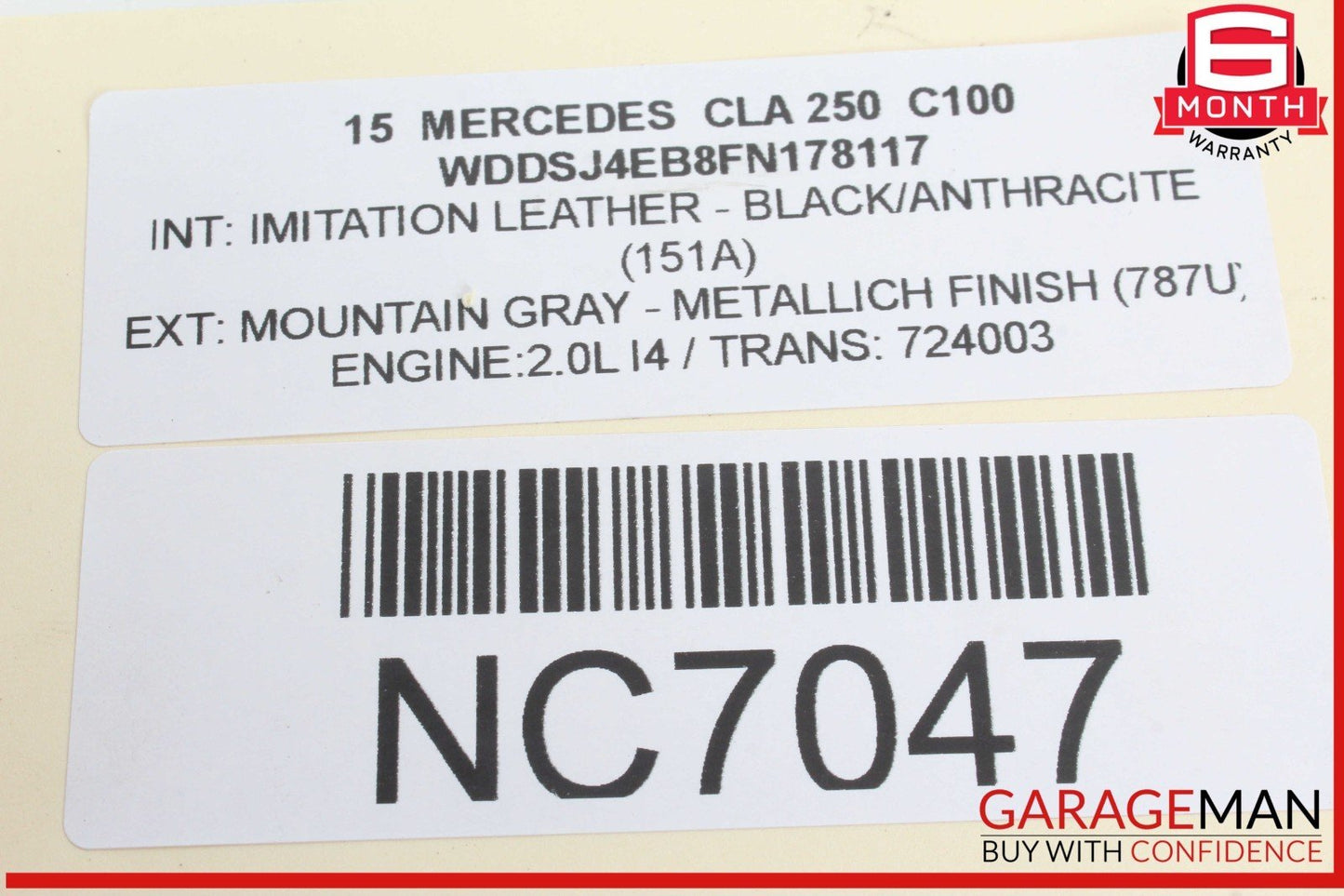 14-18 Mercedes W117 CLA250 Right Passenger Side Exterior Door Handle Assy OEM
