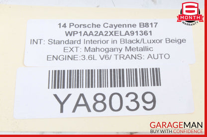 11-17 Porsche Cayenne S 958 Rear Left Side Door Window Regulator Motor Unit OEM