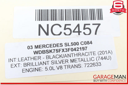 03-12 Mercedes R230 SL500 SL550 SL55 AMG Trunk Lid Lock Latch Handle OEM