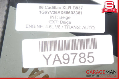 04-09 Cadillac XLR Rear Left Diver Side Quarter Window Glass 170009902 OEM