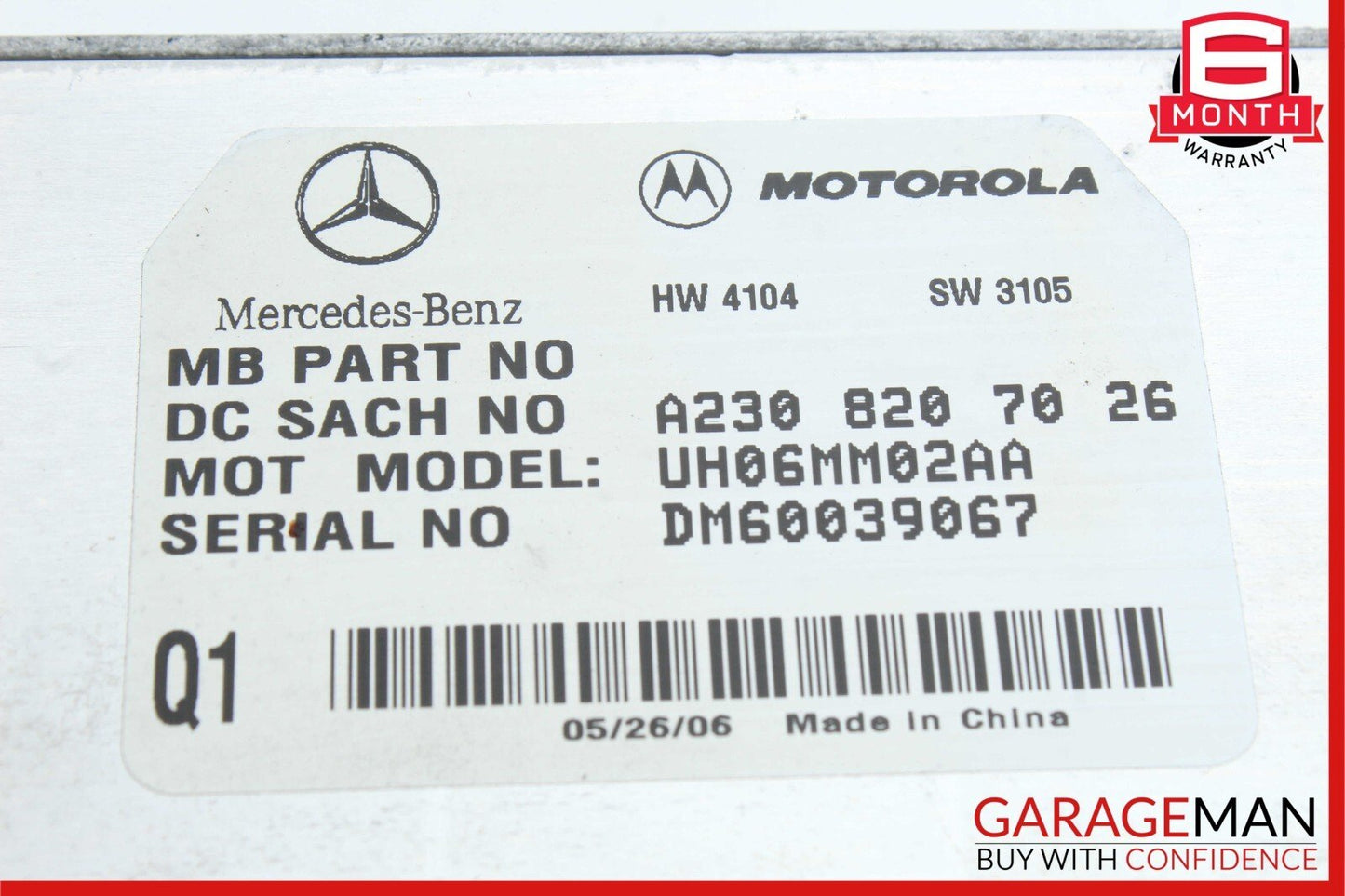 06-12 Mercedes W211 E350 SL550 Communication Control Module 2198202626 OEM