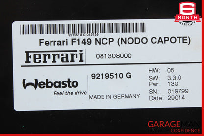 12-18 Ferrari California T Convertible Top Control Module 081308000 OEM