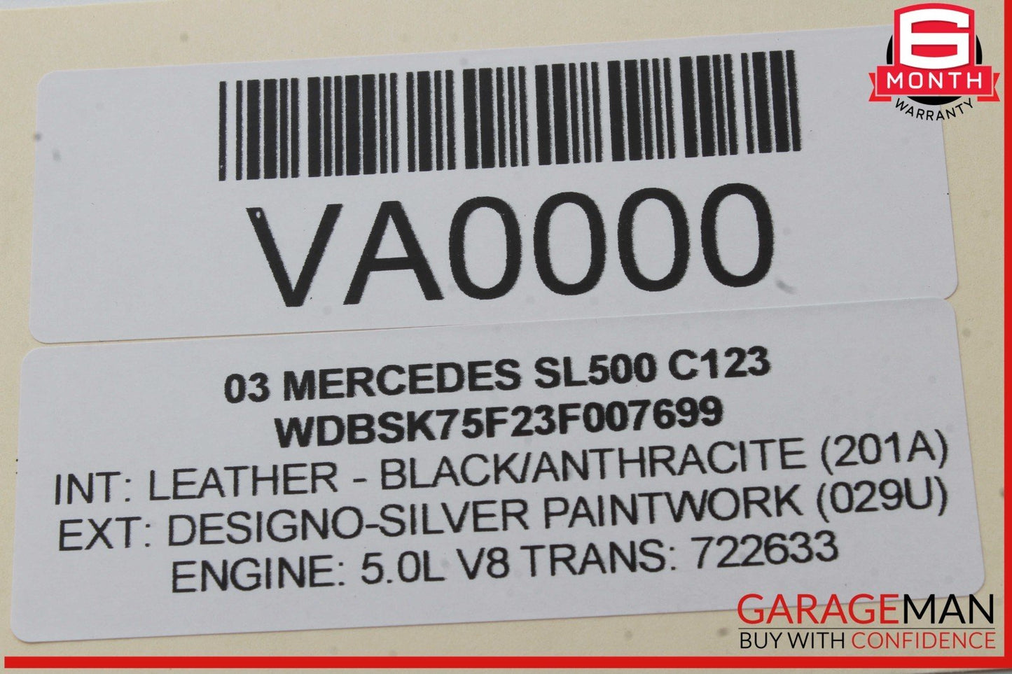 03-12 Mercedes R230 SL500 Front Left Door Control Module 2308200126 OEM