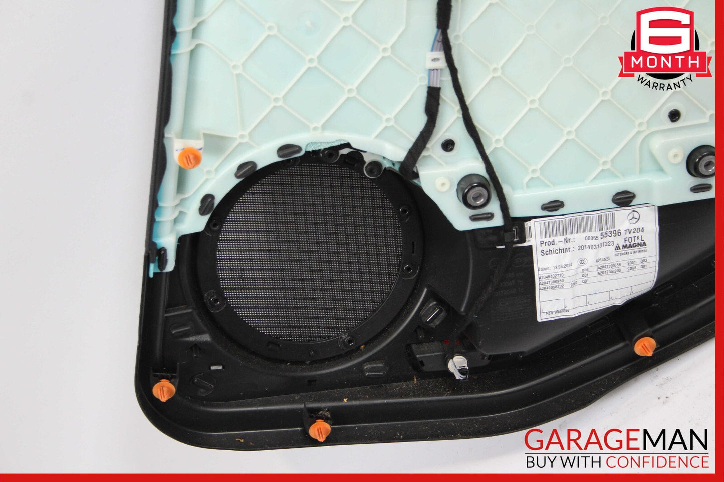 08-14 Mercedes W204 C250 C300 C350 Rear Left Interior Door Panel OEM