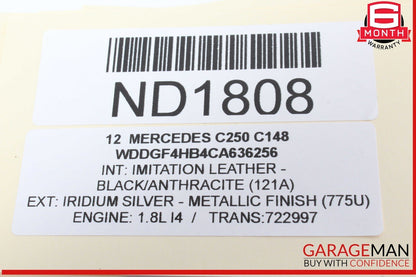 08-18 Mercedes W204 C250 Rear Right Side Door Control Module 2129004006 OEM
