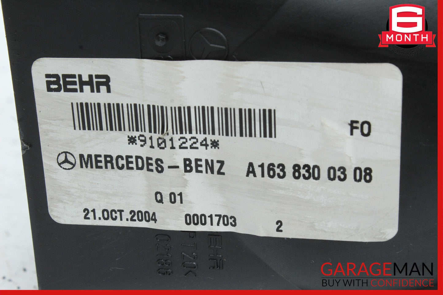 98-05 Mercedes W163 ML350 ML430 ML320 Rear AC A/C Heater Fan Motor Blower OEM