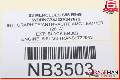 03-06 Mercedes W220 S55 S65 AMG Gear Shifter Bezel Trim Indicator Wood OEM