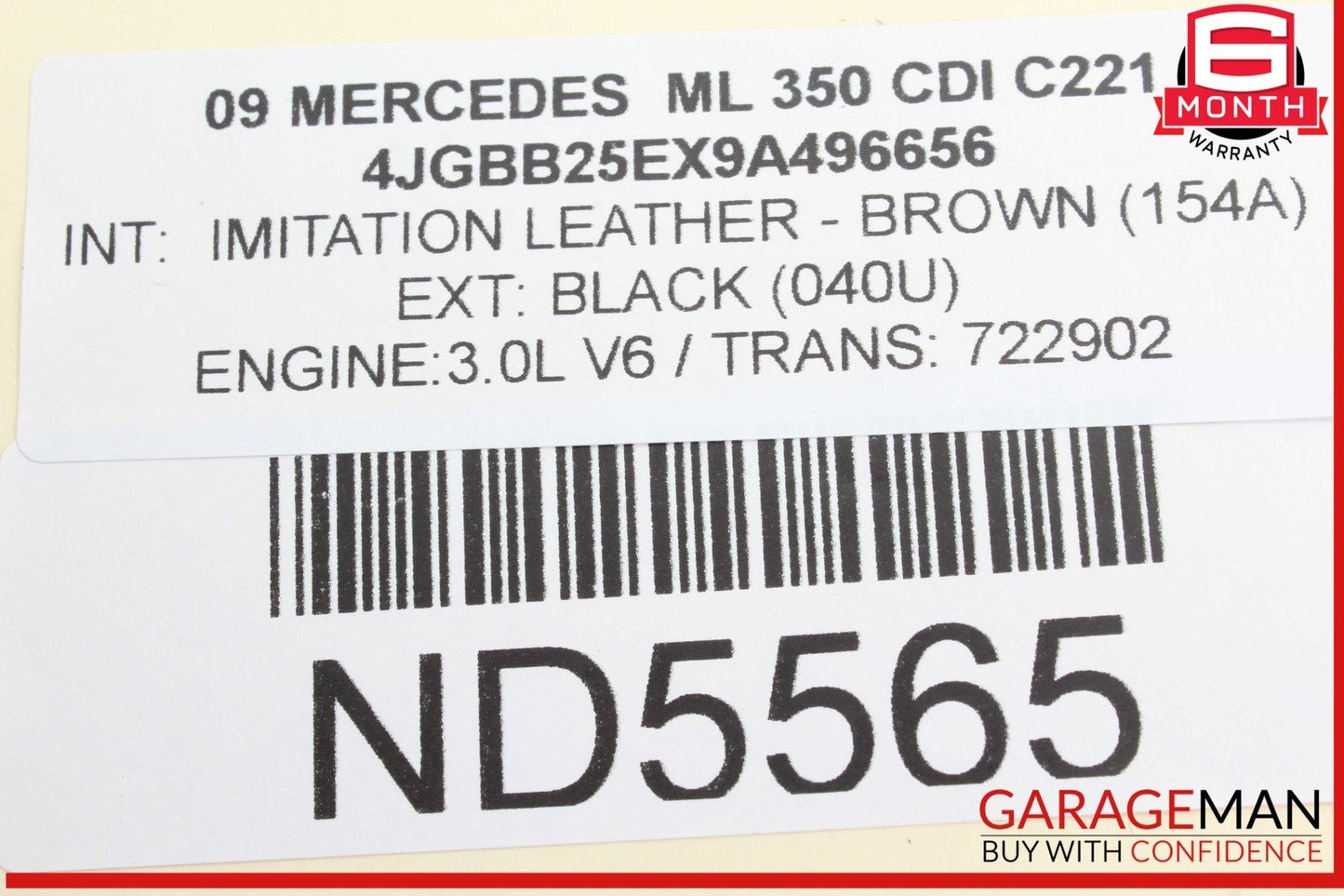 06-13 Mercedes W164 ML350 CDI Front Left Driver Side Door Control Module OEM