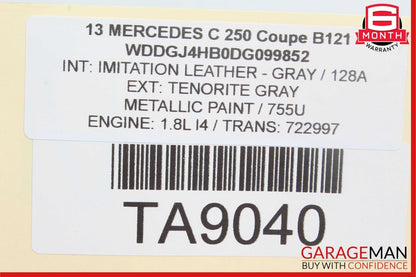 08-14 Mercedes W204 C250 Coupe Rear Right & Left Suspension Coil Spring Set OEM