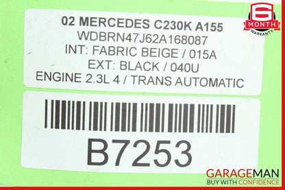 01-04  Mercedes R170 SLK230 Engine Ignition Coil Spark Plug Set of 4 Pc Assembly