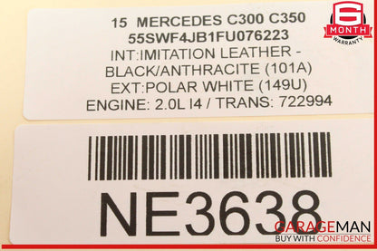 08-20 Mercedes W205 C300 Rear Left or Right Lower Suspension Control Arm OEM