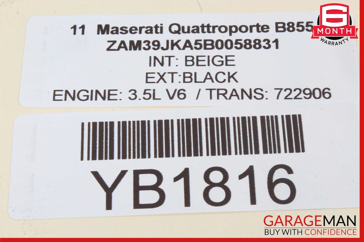 09-13 Maserati Quattroporte S M139 Right Side Dashboard Panel Airbag OEM