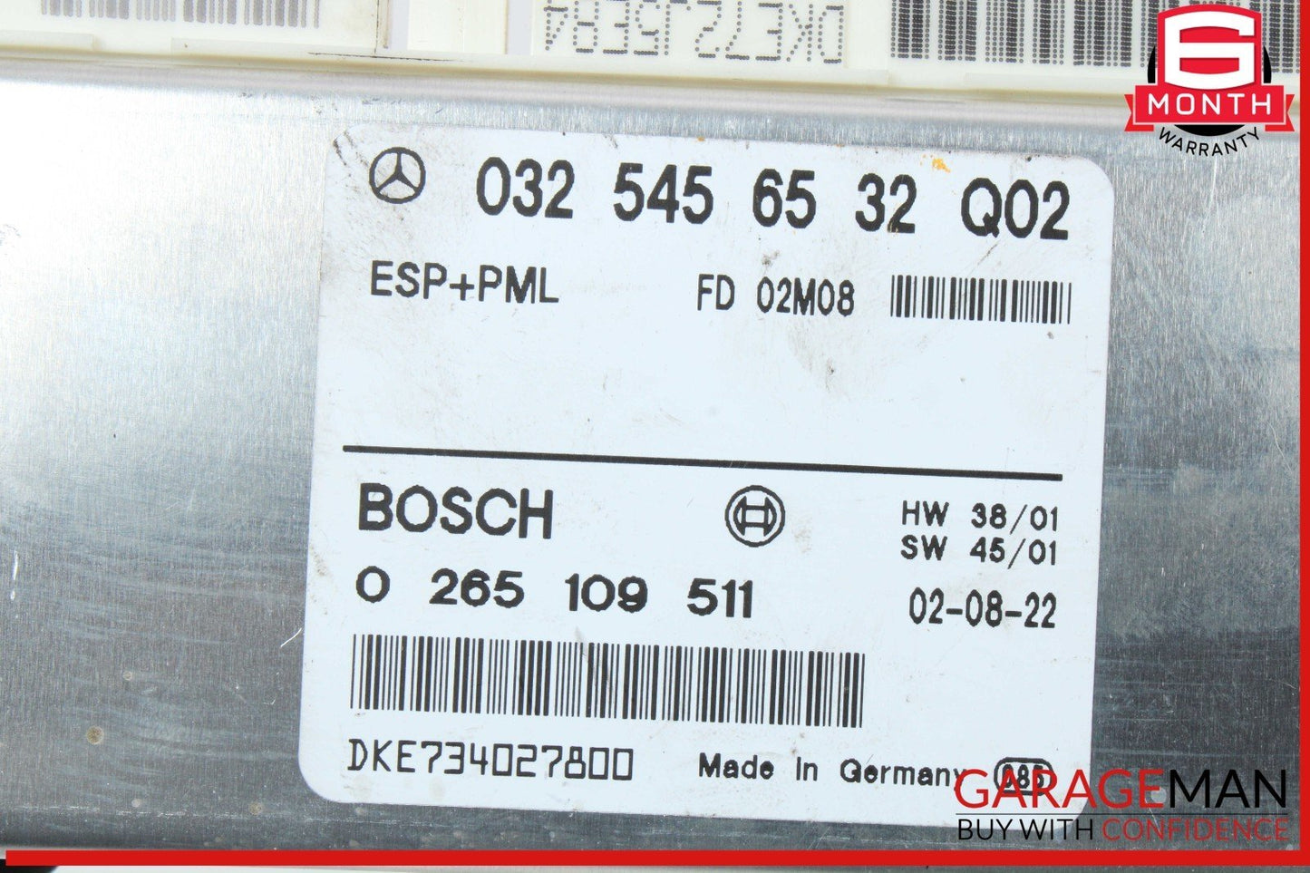 03-06 Mercedes R230 SL500 E500 SL55 ABS Control Module 0325456532 Genuine