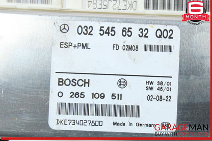 03-06 Mercedes R230 SL500 E500 SL55 ABS Control Module 0325456532 Genuine
